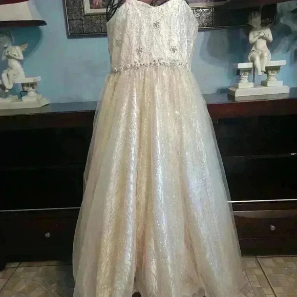 Petite Adele Sequined Formal  Dress Gown Size 10 - Picture 3 of 15